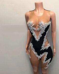 Vestido corto De gala, Vestidos De graduación negros, cuello transparente, Mini Vestido De cumpleaños con diamantes De imitación, ropa De fiesta, Vestidos De Graduacion s