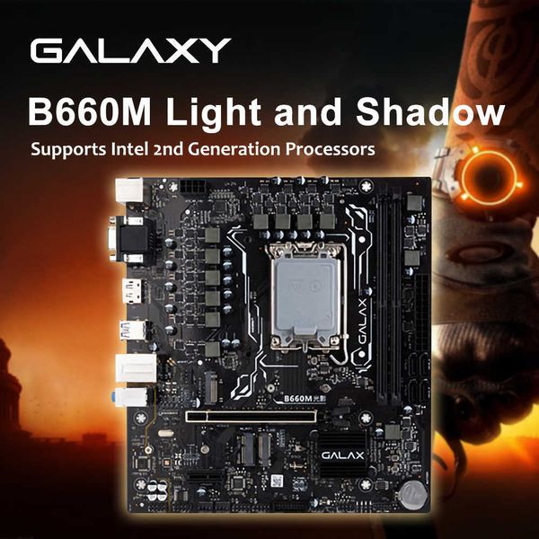 GALAXY nouvelle carte mère de jeu Intel B660M jeu DDR4 M.2 SATA 64 go LGA 1700 carte mère prend en charge le processeur Intel placa mae