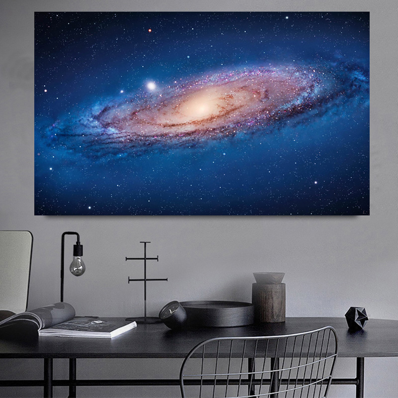 Impresión de póster de galaxia, pintura en lienzo, imágenes espaciales para pared de salón, Póster Artístico impreso, Cuadros decorativos sin marco