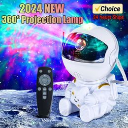 Projecteur d'astronaute Galaxy Star LED LED LETUIRE LETURE SILLE ENTÉRY PORJECTIF La lampe Décoration chambre décorative pour les cadeaux d'enfants 240419