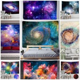 Galaxie univers espace tapisserie étoiles tenture murale Hippie rétro décor à la maison Yoga tapis de plage Tapiz sorcellerie mur tissu tapisseries 240115