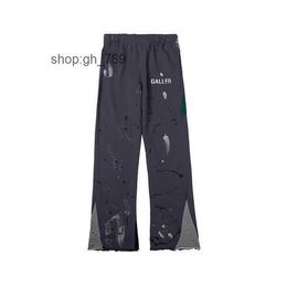 galerie depts Jeans pour hommes Pantalons jeans pour hommes galeries pantalons de survêtement Dept lettre mouchetée imprimé couple de femmes ample polyvalent décontracté droit 4 HTZS