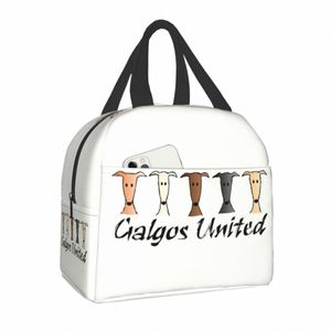 Galgos United Greyhound Sacs à lunch isolés pour femmes Whippet Sighthound Dog Portable Thermal Cooler Food Lunch Box School Y5Yi #