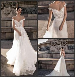 Gali Karten 2019 Nouvelles robes de mariée sexy, Bohemian sans dos sans résiliation à la fermeture éclair de la fermeture éclair, robes de mariage plage appliquée 6540836