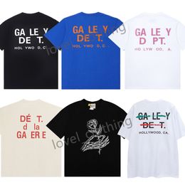 Gall Depts ery T-shirts Hommes Designer Mode Manches courtes Cotons Tees Lettres Imprimer High Street Luxurys Femmes Loisirs Unisexe LoversTops Taille XS-XL