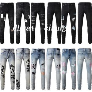 gallary dept jeans hommes designer jeans pantalon haute qualité mode hommes cool style luxe designer denim pantalon en détresse déchiré biker noir bleu designer hommes noir