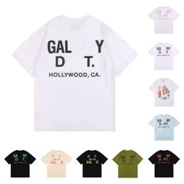 Gallary Dept Shirt New High Street Fashion Brand Rétro Coloré Imprimer Couple Lâche Manches Courtes Gallerydept T-shirt pour Hommes Femmes Demi Manches T-shirts FSV