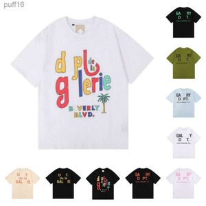 Gallary Dept Shirt New High Street Fashion Brand rétro Retro Colorful Couple Loose Couple à manches courtes Galerie T-shirt pour hommes SHIRTS SHIRTS 330 0VR8 MENS