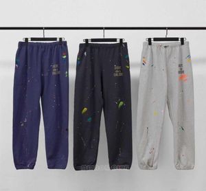 Galleries Dept Designer Joggingbroek Sportbroek 7216b Geschilderde Flare Joggingbroek Gewassen en Gebruikte Handbeschilderde Splash Inkt Graffiti GG9762364