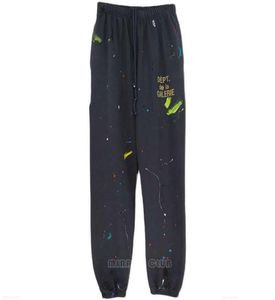 Galleries Dept Designer Joggingbroek Sportbroek 7216b Geschilderde flare joggingbroek Gewassen en gebruikte handbeschilderde splashinkt Graffiti O57955392