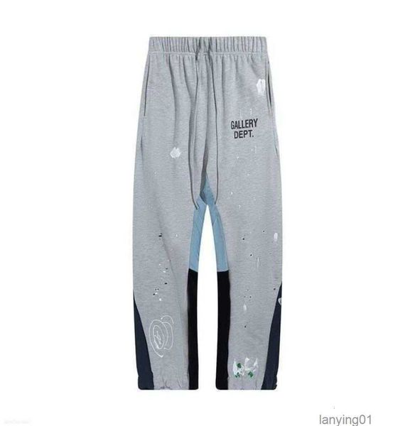 Galleries Dept Designer Sweatpants Sports Pants 7216b Painted Flare Sweat Pant Hand Ink Splashing Stitched Men039s and Women05947847iqz2m3ky