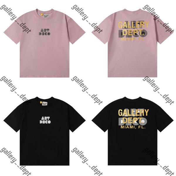 Galeries DEPT Harajuku 24SS Vintage Washed Letters Imprimé ART DÉCO Logo T-shirt Lâche Surdimensionné Hip Hop Unisexe Manches Courtes Tees TIH