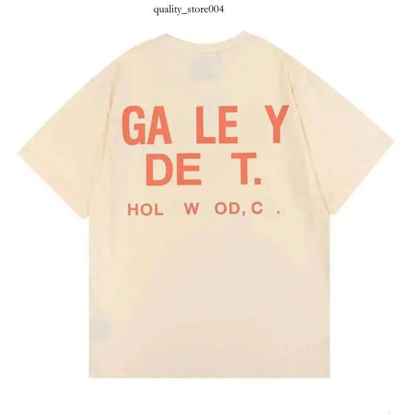 Galeries Tee Depts T-shirts Casual Homme Femmes Tees Peints à la main Encre Splash Graffiti Lettres Lâche À Manches Courtes Col Rond Vêtements 303