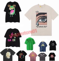 Galeries Tee Depts T-shirts Hommes Designer Mode manches courtes Cotons Tees lettres Imprimer High Street Luxurys Femmes Loisirs Unisexe Tops Taille S-XL m1