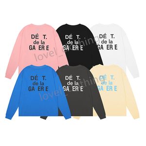 Gall Depts ery T-shirts Hommes Designer Mode Manches longues Automne Coton Tee Lettres Imprimer High Street Luxurys Femmes Loisirs Unisexe Tops Taille S-XL