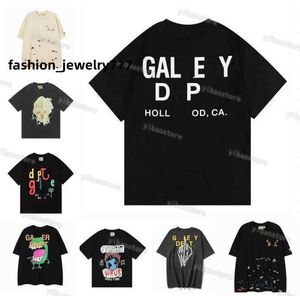 Galeries Tee Depts T-shirts Hommes Designer Mode manches courtes Cotons Tees lettres Imprimer High Street Luxurys Femmes Loisirs Unisexe Tops Taille S-XL