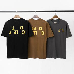 JL GC T-shirts Letter Print Korte mouw High Street Los oversize casual T-shirt 100% puur katoen Tops voor mannen en vrouwen