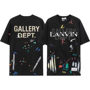 Gallerydept shirt ontwerper heren t-shirt lanvine t-shirts zwarte witte mode mannen dames dames letters luxe t-shirt merk t shirt kleding 517