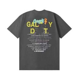 Galleryse Depts Camisa Moda de verano para hombre para mujer Diseñadores Camisetas Camisetas sueltas Manga corta Tops Hip Hop Streetwear Carta Algodón Camiseta AQR P22