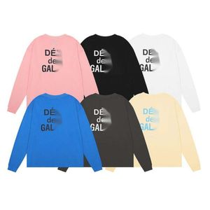 Gallrey tee Depts ontwerper hoodie topkwaliteit luxe mode hoodies sweatshirts letter trendy los casual paar ronde nek rug rug met lange mouwen t-shirt