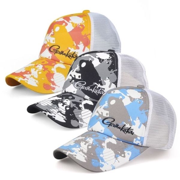 GAMAKATSU pêche été hommes respirant maille crème solaire casquette protection solaire chapeau Y200714222d