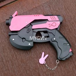 Game Angels Revolvers speelgoedpistool Prop 1:1 Cosplay Veiligheid PU Cadeau Buitenspeelgoed Rubber Soldaat Roze DVA Tracer Geen schieten
