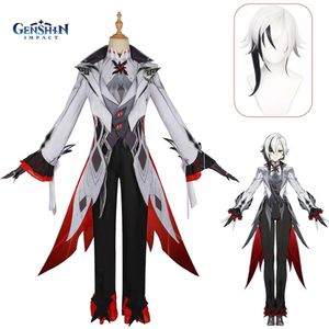 Juego Arlecchino Cosplay Genshin Impact Cosplay disfraz the Knave conjunto completo peluca uniforme Halloween carnaval fiesta disfraz para adultos cosplay