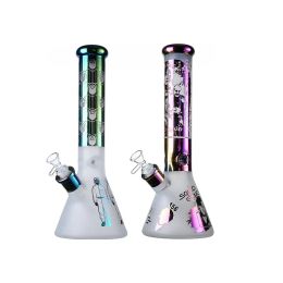 Game Beker Glazen Bong Waterpijpen Rechte Buis Waterleidingen Olie Dab Rigs 18mm Vrouwelijke Joint Met Kom En downstem