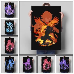 Spelposter Poster Elektronische spellen Anime Smoke Japanse cartoon canvas schilderen Wall Art Childrens Room Decoratie Gamer Room Decor Unframed