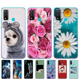 Pour Huawei P Smart 2020 étui silicone souple Tpu couverture arrière de téléphone sur PSmart POT-LX1A 6.21 "Capa pare-chocs Coque de protection Fundas