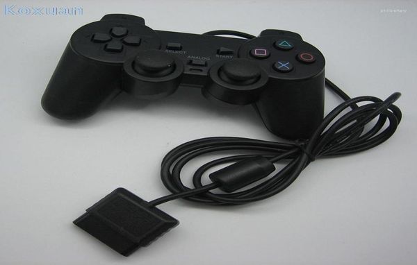 Contrôleurs de jeu 1 Contrôleur pour PS2 Wired Gamepad Joypad Original 2 PSX PS PCS Black Whole9076284