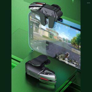 Gamecontrollers 1 paar Telefoon Schiettriggers Mobiele games Clip-on joysticks Siliconen pad Gampads Mobiele telefoonaccessoires