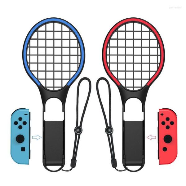 Contrôleurs de jeu 1 paire de raquette de tennis accessoire de détection de mouvement de raquette pour Switch -Con Controller Gamepad