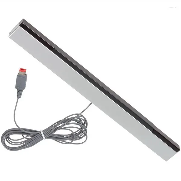 Controladores de juego 100 unids/lote receptor infrarrojo con cable remoto para Wii IR señal Ray Wave Sensor Bar consola de control inalámbrico