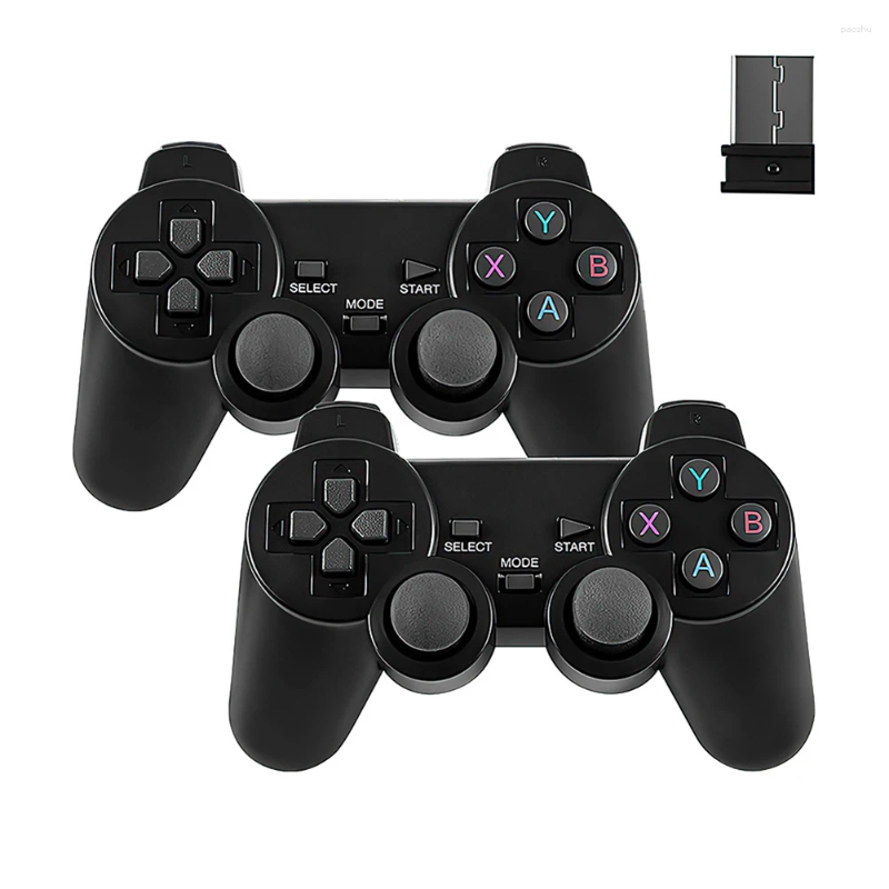 Oyun Denetleyicileri 2.4G Controller Alıcı Kablosuz Joystick Gamepad Pil İşletilen PS1 için Ev TV Mini Konsolu