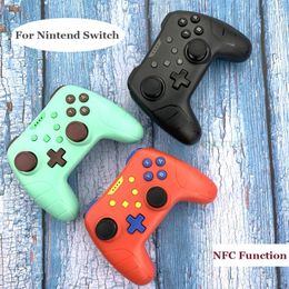 Game Controllers 2023 voor Switch Pro Bluetooth Wireless Controller met NFC -functie Ondersteuning Amibo Role Sensing Wake Up Gamepad