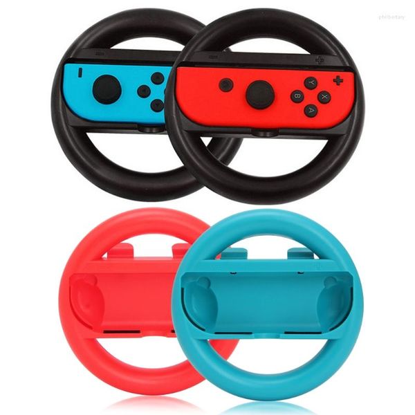 Controladores de juego 2 unids Izquierda Derecha Controlador de volante Manija Agarre para interruptor Joy-Con Gamepad Mano