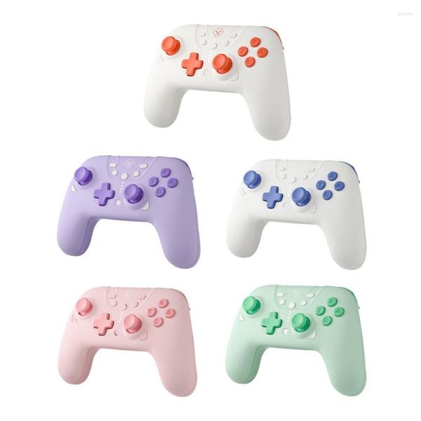 Controladores de juego 800MAH Controlador inalámbrico Gamepad Manejo Bluetooth Compatible Botón Dual Un clic Continuo Enviar Accesorios para juegos de bricolaje