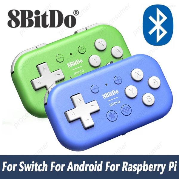 Controladores de juego 8BitDo Micro Bluetooth Controller para NS Switch / Raspberry PI / Steam / Win / MacOS / Android Mini mando de bolsillo inalámbrico