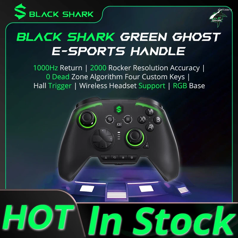 Gamecontrollers Black Shark Gamepad-controller Ghost E-sport-handgreep Dubbele draadloze headset Ondersteuning RGB-basisschakelaar Xbox