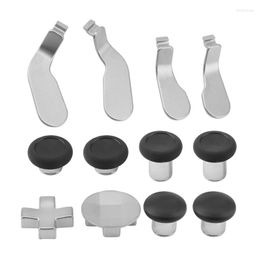 Controladores de juego Botique-12Pcs Personalidad DIY Reemplazo Thumb Grips Stick D-Pad y Bumper Button Set para ONE Elite Controller