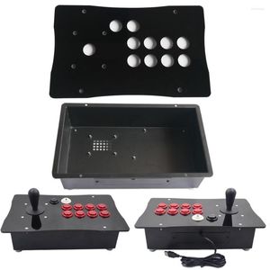 Controladores de juego DIY Happ Competition Arcade Fight Stick Joystick Caja de metal y panel acrílico Tamaño grande