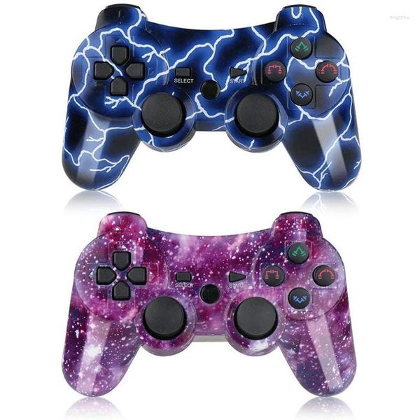 Contrôleurs de jeu pour Sony PS3 contrôleur sans fil compatible Bluetooth avec indicateur LED réponse rapide sans délai Double Vibration Joypad