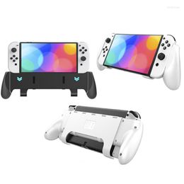 Controladores de juego para Switch OLED Consola Grip con soporte Tarjeta de almacenamiento NS Mango Estuche protector todo en uno