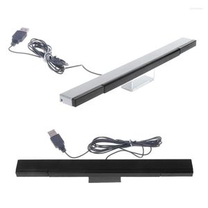 Contrôleurs de jeu pour Wii Sensor Bar Récepteur filaire IR Signal Ray Prise USB Remplacement à distance Mouvement