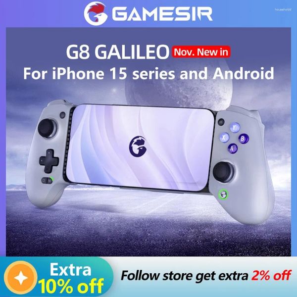Contrôleurs de jeu GameSir G8 Galileo Type C Contrôleur de téléphone portable avec bâton à effet Hall pour iPhone 15 Android PS Remote Play Cloud