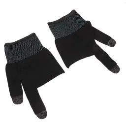 Contrôleurs de jeu gants de jeu écran tactile manchon de doigt contrôleur Anti-transpiration pouce respirant couvre téléphone portable noir
