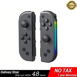 Contrôleurs de jeu Joy Pad Switch Controller RGB Lights Cons L/R Compatible N Intention Poignée avec réveil/écrans NFC