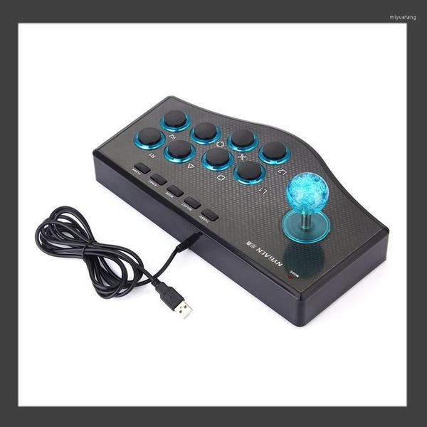 Contrôleurs de jeu Joystick USB Interface 3 en 1 Arcade filaire pour Android/PC/TV/PS3 Console/projecteur