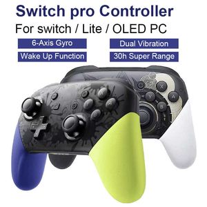 Controladores de jogo Joysticks 1pcs para Pro Controller com Nfc e Wake Function Wireless Joystick 6-Axis Gyro Handle HD Vibration Bluetooth Gamepad HKD230831